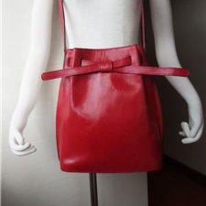 Vtg ISSEY MIYAKE Design Studio Red Bucket Bag